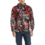 Scarlett Ghost (Black) Men's All Over Print Quilted Windbreaker