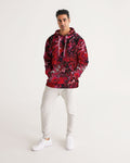 Crimson Chroma (Red) Men's All-Over Print Hoodie