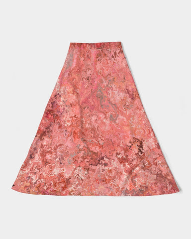 Roseate Clouds (Pink) Women's All-Over Print A-Line Midi Skirt