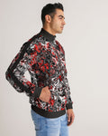 Scarlett Ghost (Black) Men's All-Over Print Stripe Sleeve Track Jacket