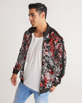 Scarlett Ghost (Black) Men's All-Over Print Stripe Sleeve Track Jacket