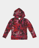 Crimson Chroma (Red) Kids All-Over Print Hoodie