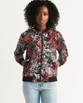 Scarlett Ghost (Black) Women's All-Over Print Bomber Jacket