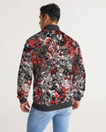 Scarlett Ghost (Black) Men's All-Over Print Stripe Sleeve Track Jacket