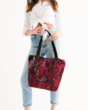 Crimson Chroma (Red) Canvas Zip Tote