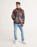 Scarlett Ghost (Black) Men's All-Over Print Stripe Sleeve Track Jacket