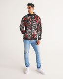 Scarlett Ghost (Black) Men's All-Over Print Stripe Sleeve Track Jacket