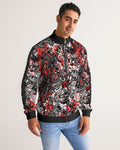 Scarlett Ghost (Black) Men's All-Over Print Stripe Sleeve Track Jacket