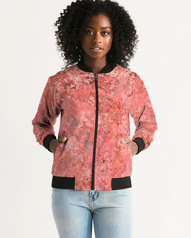 Roseate Clouds (Pink) Women's All-Over Print Bomber Jacket